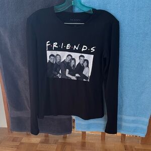 FRIENDS Black Graphic Long Sleeve Top